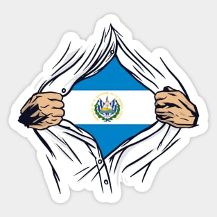 Proud El Salvador Flag, El Salvador gift heritage, Salvadorian girl Boy Friend Salvadoreño Sticker